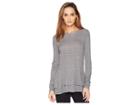 Michael Michael Kors Mini Tweed Double Hem Top (black/white) Women's Clothing