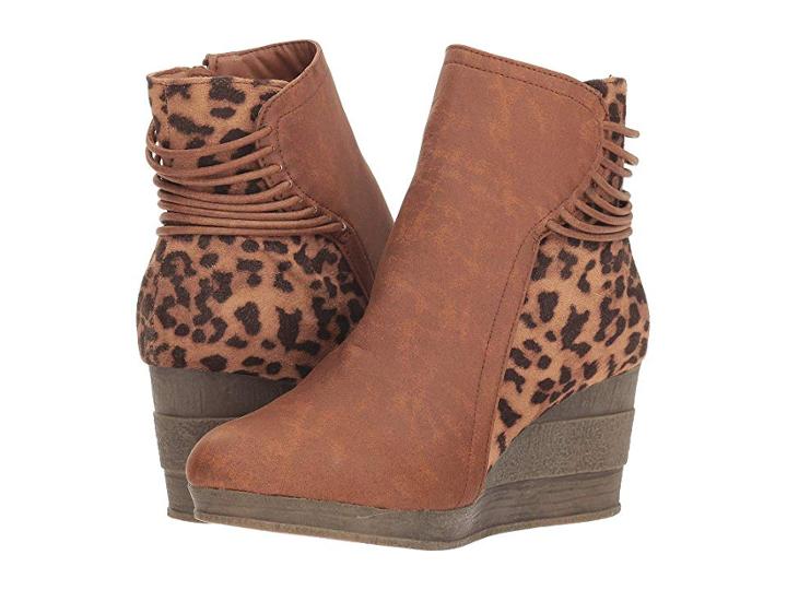 Sbicca Alexandria (tan/leopard) Women's Pull-on Boots