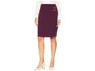 Calvin Klein Pencil Skirt W/ Ring Hardware (aubergine) Women's Skirt