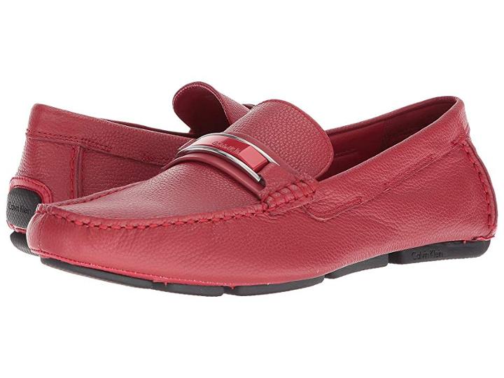 Calvin Klein Madsen (brick Red Embossed Tumbled) Men's Shoes