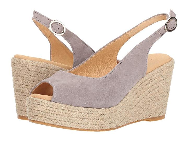 Cordani Evan Espadrille Wedge (dove Grey Suede) Women's Wedge Shoes