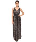 Adrianna Papell Halter Lace Illusion Dress (black/nude) Women's Dress