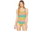 Trina Turk Lurex Stripe High Leg Mio (multi) Women's Swimsuits One Piece