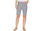 Tribal Stretch Bengaline 10 Pull-on Flatten It Shorts (gray) Women's Shorts