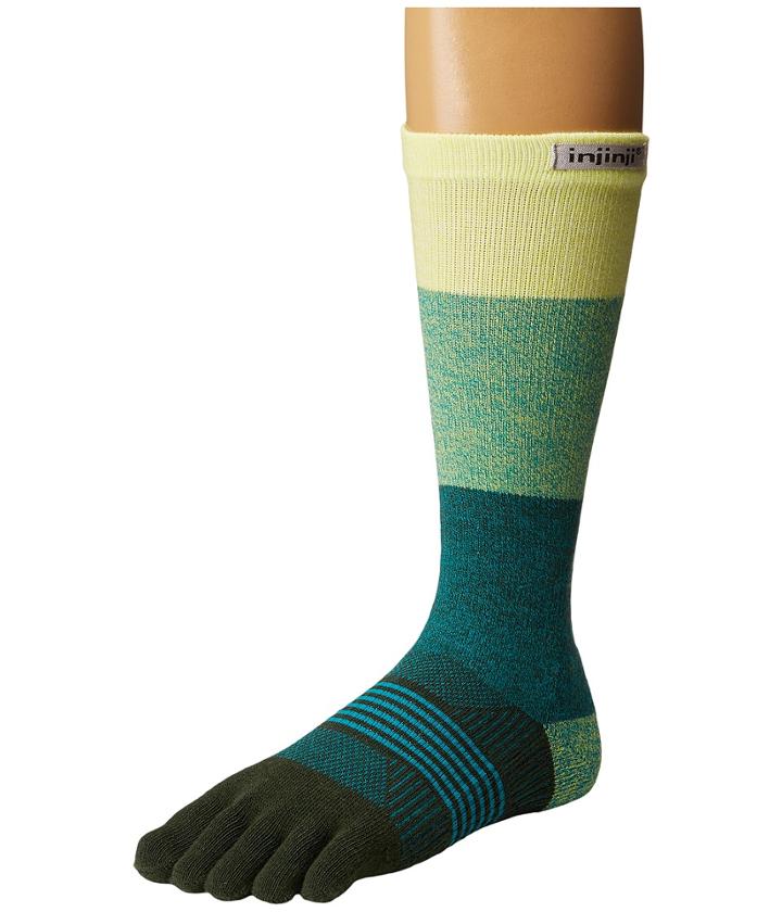 Injinji Trail Midweight Crew (evergreen) Women's Crew Cut Socks Shoes