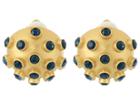 Tory Burch Celestial Clip Earrings (indigo Blue/vintage Gold) Earring