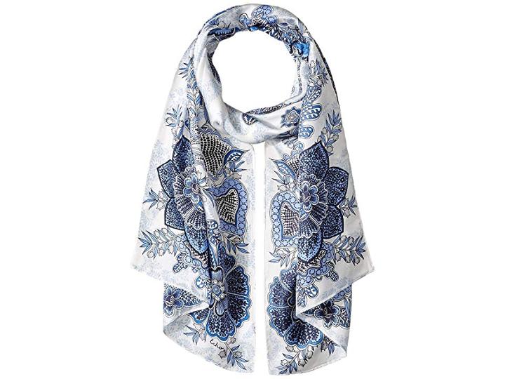 Echo Design Resort Toile Silk Scarf (cobalt) Scarves