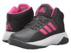 Adidas Kids Cloudfoam Ilation Mid (little Kid/big Kid) (grey Five/shock Pink/utility Black) Kids Shoes