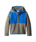 Columbia Kids Mountain Side Fleece Hoodie (little Kids/big Kids) (charcoal Heather/super Blue) Boy's Sweatshirt
