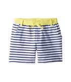 Toobydoo Navy White Stripe French Terry Camp Shorts (toddler/little Kids/big Kids) (yellow/navy) Girl's Shorts