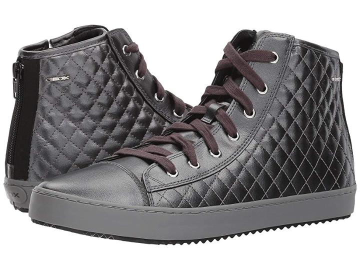 Geox Kids Jr Kalispera Girl 7 (big Kid) (graphite) Girl's Shoes