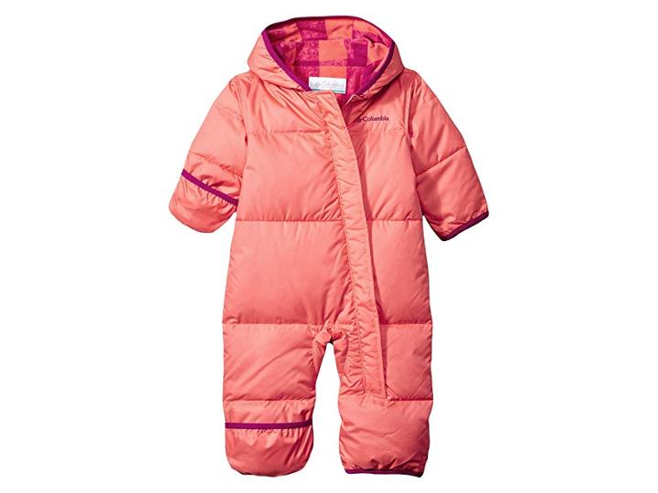 Columbia Kids Snuggly Bunnytm Bunting (infant) (hot Coral/deep Blush Plaid) Kid's Jumpsuit & Rompers One Piece