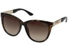 Guess Gf6051 (shiny Havana/gold/brown Gradient Lens) Fashion Sunglasses