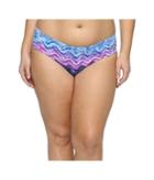 Becca By Rebecca Virtue Plus Size Cosmic Hipster Bottoms (water) Women's Swimwear