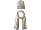 Calvin Klein Lurex Sparkle/beanie Muffler Two-piece Set (petal) Scarves