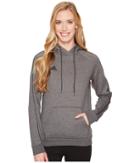 Adidas Core18 Hoodie (dark Grey Heather/black) Women's Sweatshirt
