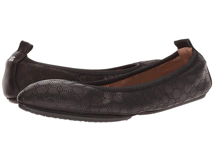 Yosi Samra Vienna (black Circle Perforated Nappa) Women's Shoes