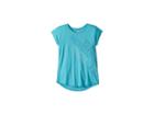 The North Face Kids Tri-blend Scoop Neck Tee (little Kids/big Kids) (blue Wing Teal Heather/blue Curacao (prior Season)) Girl's T Shirt