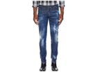 Dsquared2 Dark Worked Vertical Slash Slim Jeans (blue) Men's Jeans