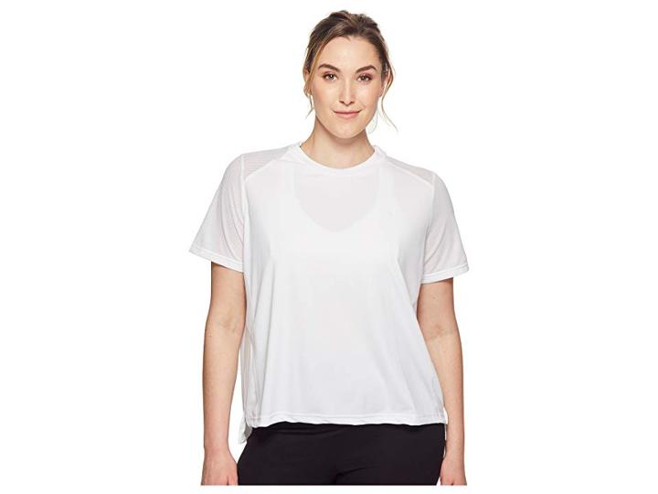 Nike Dry Miler Short-sleeve Running Top (sizes 1x-3x) (white) Women's Short Sleeve Pullover