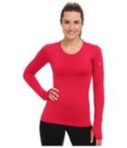 Nike Pro Hyperwarm Crew 3.0 (fuchsia Force/hyper Pink/hyper Pink) Women's Long Sleeve Pullover