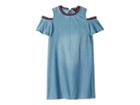 Tommy Hilfiger Kids Cold Shoulder Denim Dress (big Kids) (chelsea Wash) Girl's Dress