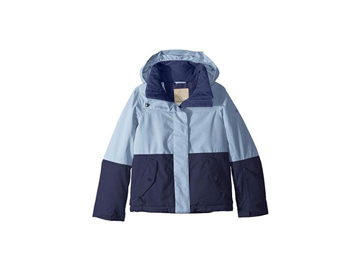 Roxy Kids Roxy Jetty Block Jacket (big Kids) (powder Blue) Girl's Coat