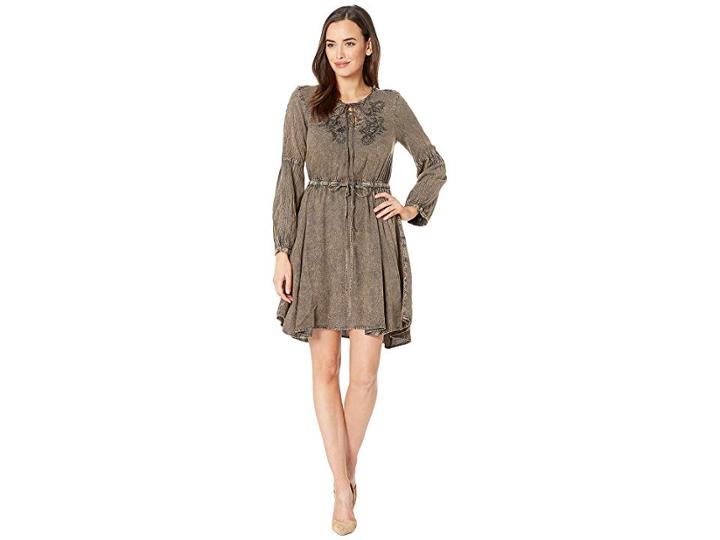 Scully Lesley Acid Wash Dress (tobacco) Women's Dress