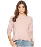 J.o.a. Knit Top With Side Tie (rose) Women's Clothing