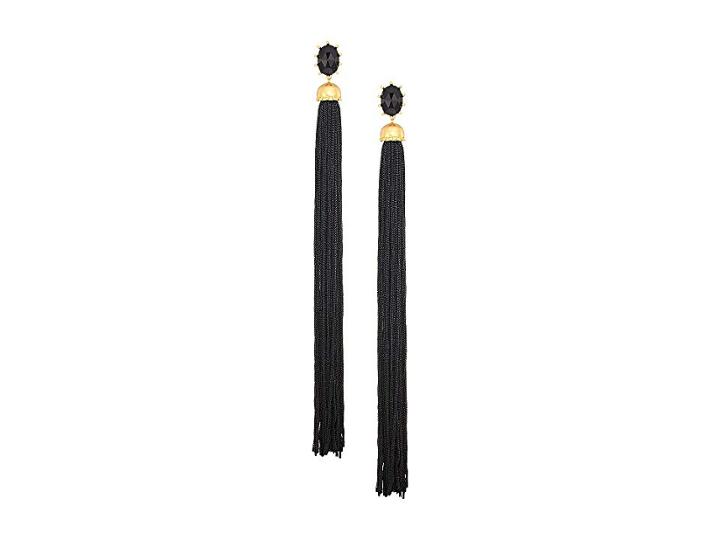 Kate Spade New York Flying Colors Tassel Statement Earrings (black) Earring
