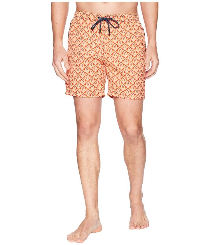 Mr. Swim Parrots Printed Dale Swim Trunks (peach) Men's Swimwear