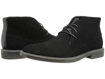 Calvin Klein Ulysses (black Suede) Men's Lace-up Boots