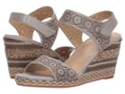 Johnston & Murphy Georgiana (pewter Metallic Leather) Women's Wedge Shoes