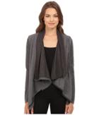 Blank Nyc Drape Front Jacket In French Grey (french Grey) Women's Coat