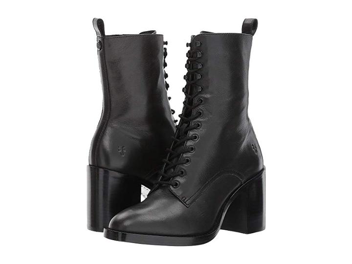 Frye Pia Combat (black) Women's Lace-up Boots