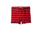 Maddie By Maddie Ziegler Knit Shorts With Ruffle (big Kids) (red/navy) Girl's Shorts