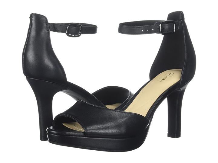 Clarks Mayra Dove (black Leather) High Heels