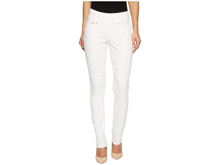 Jag Jeans Peri Pull-on Straight In White Denim (white) Women's Jeans