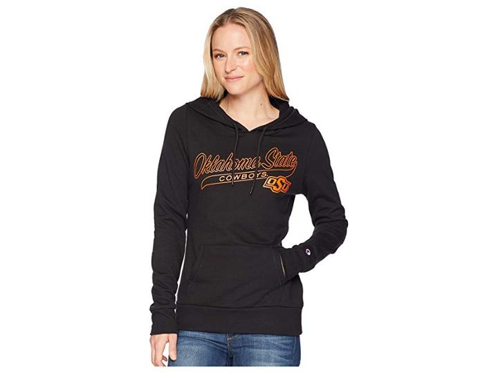 Champion College Oklahoma State Cowboys Eco University Fleece Hoodie (black) Women's Sweatshirt