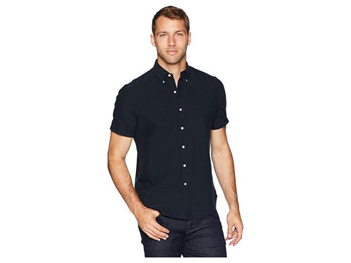 Polo Ralph Lauren Oxford Short Sleeve Sport Shirt (polo Black) Men's Clothing