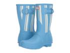 Hunter Original Garden Stripe Short Rain Boots (forget Me Not/white) Women's Rain Boots