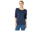 Nike Dry Long Sleeve Elastika Top (obsidian/black) Women's Workout