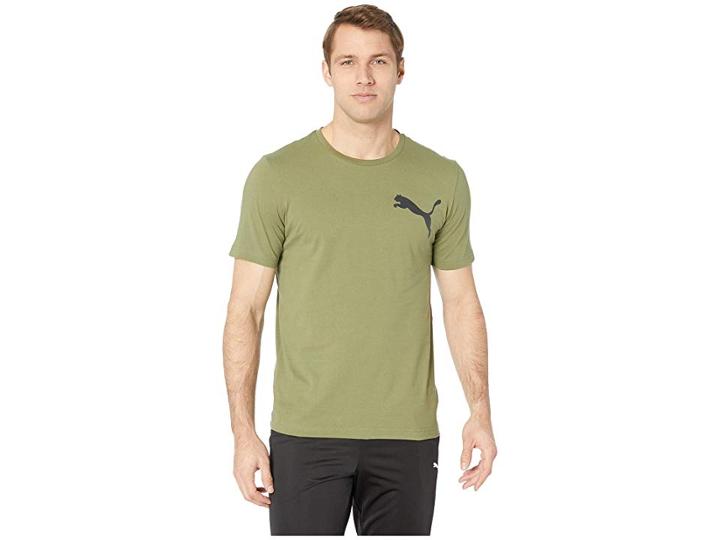Puma Big Logo Tee (olivine) Men's T Shirt