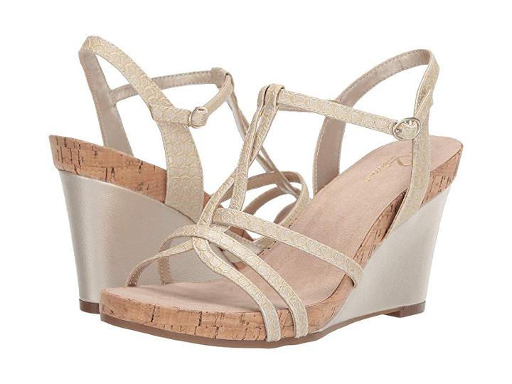 A2 By Aerosoles Plushed Nickel (gold Snake) Women's Sandals