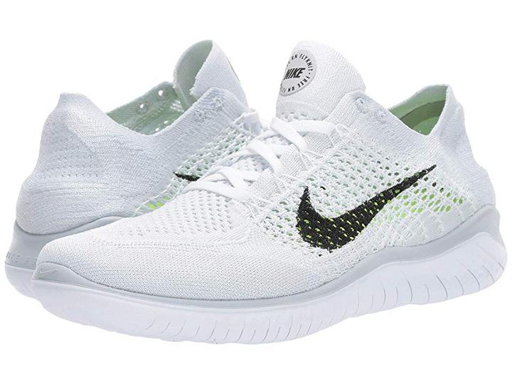 Nike Free Rn Flyknit (white/black/pure Platinum) Men's Shoes
