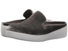 Fitflop Superskate Mules In Velvet (silver) Women's Shoes