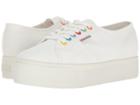 Superga 2790 Coloreycotw Platform Sneaker (white Multi) Women's Shoes