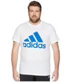 Adidas Big Tall Badge Of Sport Classic Tee (white/blue) Men's T Shirt
