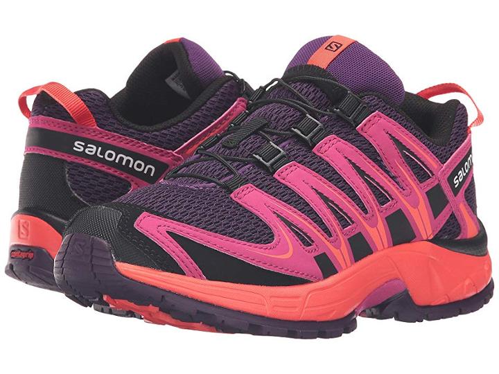 Salomon Kids Xa Pro 3d (little Kid/big Kid) (cosmic Purple/deep Dalhia/coral Punch) Girls Shoes
