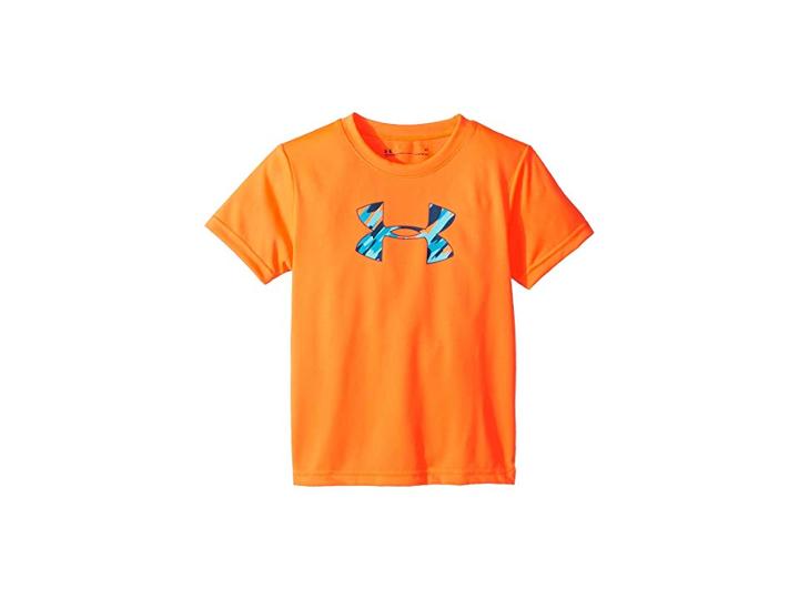 Under Armour Kids Rig Big Logo Tee (toddler) (magma Orange) Boy's T Shirt